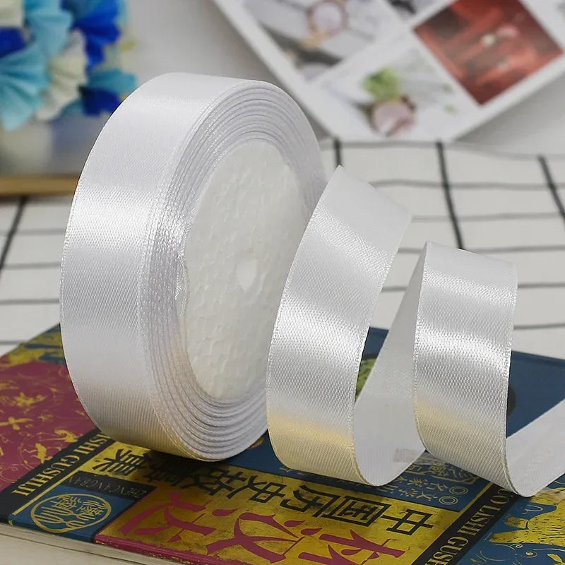 6/10/15/20/25/40/50mm Satin Ribbons Home Wedding Decorative Christmas Gift Box Wrapping Belt DIY Crafts Ribbon 22 Meters/roll