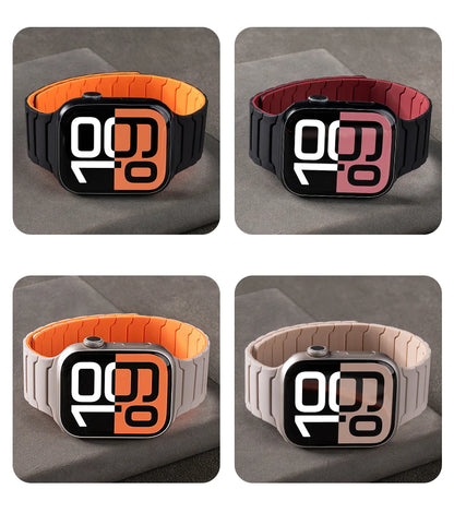 magnetic Strap For Apple Watch Band ultra 2 3 49mm 44mm 40mm 41mm 46mm 42mm 45mm 38 Silicone Bracelet IWatch Series 11 9 8 SE