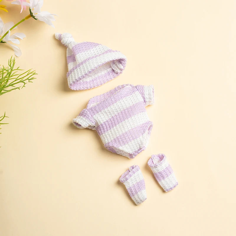 20cm Baby Dolls Clothes for DIY Toy Doll Accessories Suitable For 8inch Doll Sweater Jumpsuit Reborn Doll Clothes Accessories