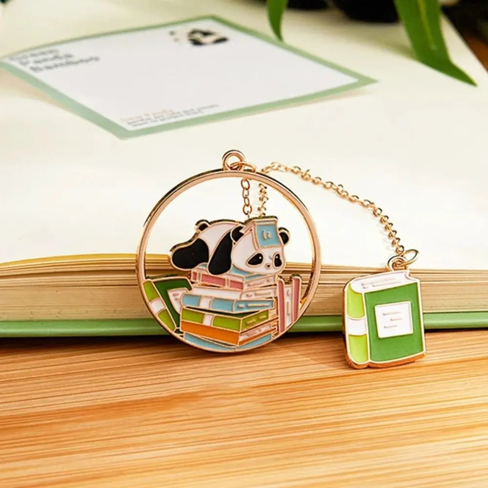 Funny Panda Book Page Clips Metal Bookmarks Cute Pagination Mark Creative Separator Pages Tags Stationery School Office Suppl