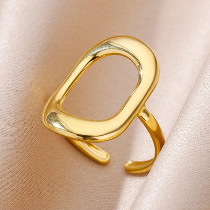 316L Stainless Steel Rings for Women Gold Color Never Fade Luxury Classic rings wedding couple rings Jewelry - 4