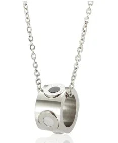 Stainless Steel Creative Steel Ball Chain Necklace - C23 Silver