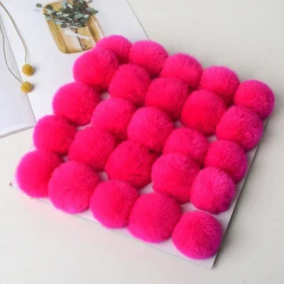 Pompom 5cm 6cm 8cm Fluffy Fur Ball Soft Pompon DIY Pompons For Keychain Sewing On Scarf Hats Shoes Apparel Craft Supplies