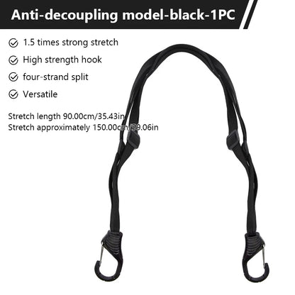 BLALION Motorcycle Luggage Strap Universal Elastic Suitcase with Safety Hook-Versatile Helmet Mesh Gear Transport Durable Sle