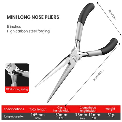 Pointed Nose Pliers, Long Nose Pliers, Multifunctional Manual Small Needle Pliers, Mini Electrician Specific Pointed Nose Pli