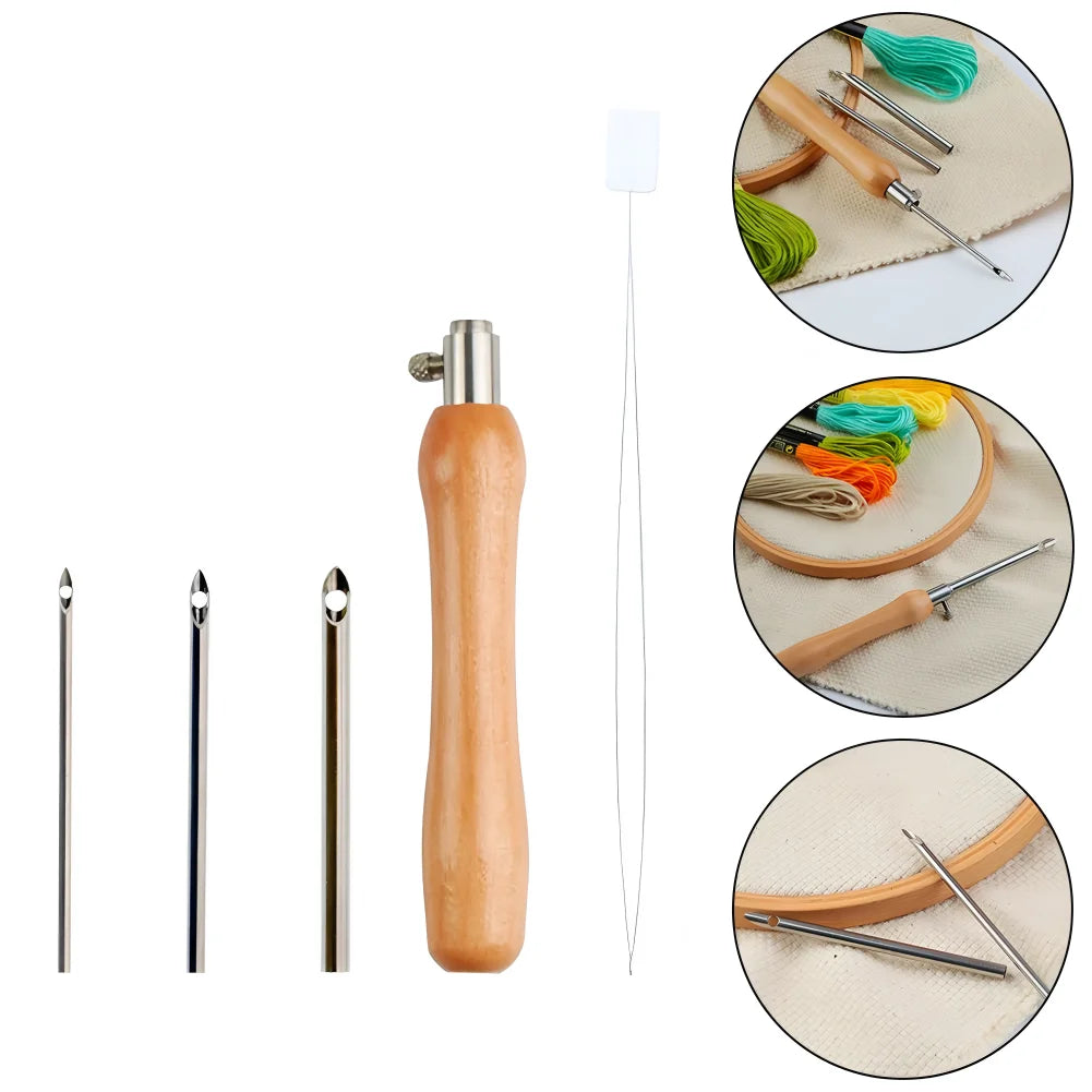 Needle Felting Tools Punch Needles Tool Embroidery Knitting Supplies Wool Felt Cross Beginners