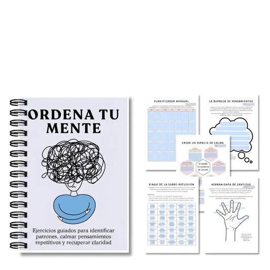 Spanish Style Reflection Journal Structured Mind Organization Diary Bleed-resistant Paper Notebook with Matte Cover for Work