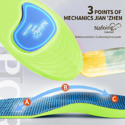 Orthopedic Insoles for Feet Sport Shock-absorbing Insole for Shoes Arch Support Plantar Fasciitis Templates Pads Men Women So