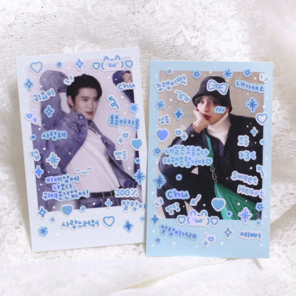 Cute Text Letters Korean Journal Diary Deco Stickers DIY Scrapbooking Stationery Materials Idol Postcards Deco Stickers Suppl