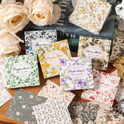 100pcs Vintage Paper Multi Style Deco Retro Stationery Supplies Writing Paper Junk Journal Label Scrapbooking Material Suppli