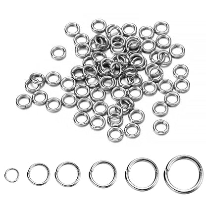 30-200Pcs 3-25mm Stainless Steel Split Ring Open Single Loops Jump Rings Connectors for DIY Jewelry Making Findings Accessori