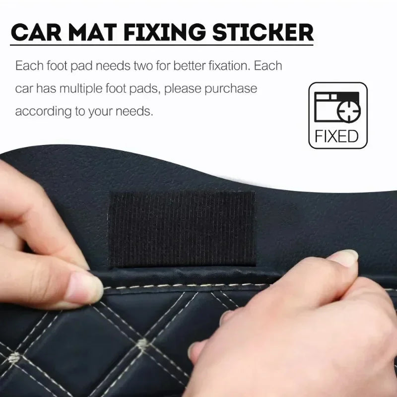 Car Floor Mat Fixed Patches Self Adhesive Hook and Loop Fastener Tape Double Sided Sewable Stickers for Car Carpet Dashboard 