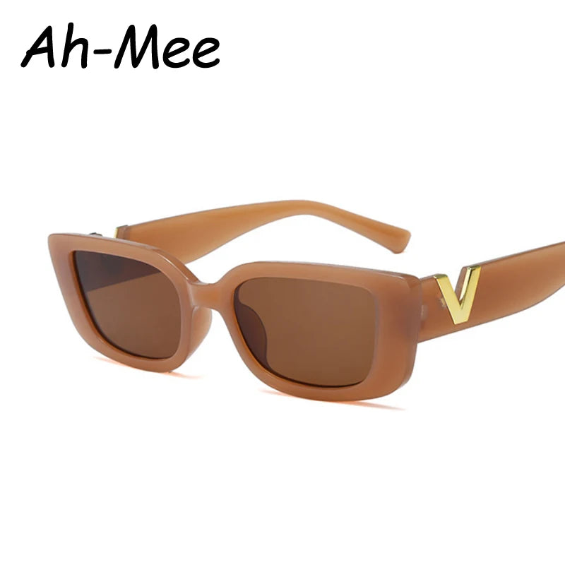 Fashion Rectangle Sunglasses Women Vintage Small Frame Sun Glasses Ladies Classic Black Square Eyeglasses Oculos