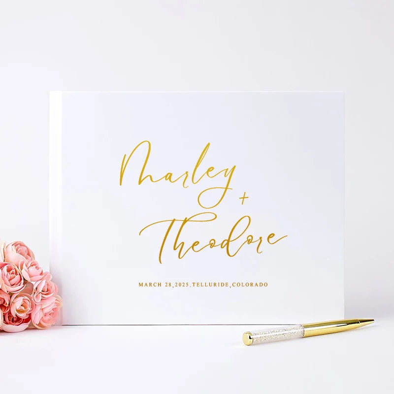 Custom Wedding Guestbook Personalized Guest Book Sign Engagement Photo Album Book Unique Wedding Guestbook Wedding Keepsake G