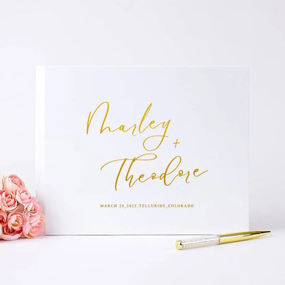 Custom Wedding Guestbook Personalized Guest Book Sign Engagement Photo Album Book Unique Wedding Guestbook Wedding Keepsake G