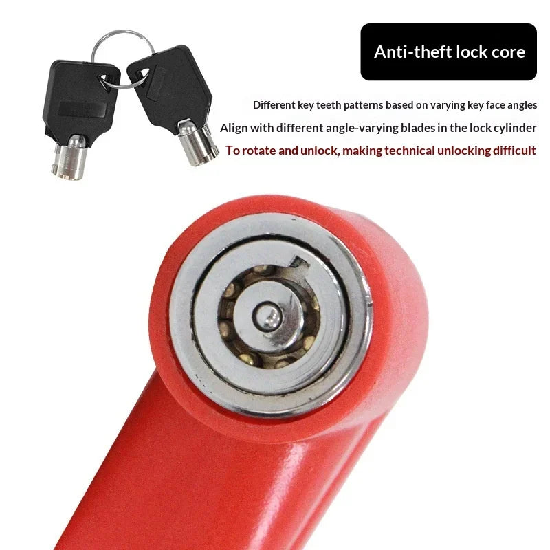 Anti-theft Disc Brake Lock or Bike Motorcycle Scooter Anti-Theft Security Lock Waterproof Portable Cycling Safety Lock with K