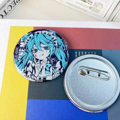 Hatsune Miku New Badge Anime Peripheral Cute Cartoon Brooch Japanese Kawaii DIY Itbag Clothing Accessories Collectible Gifts