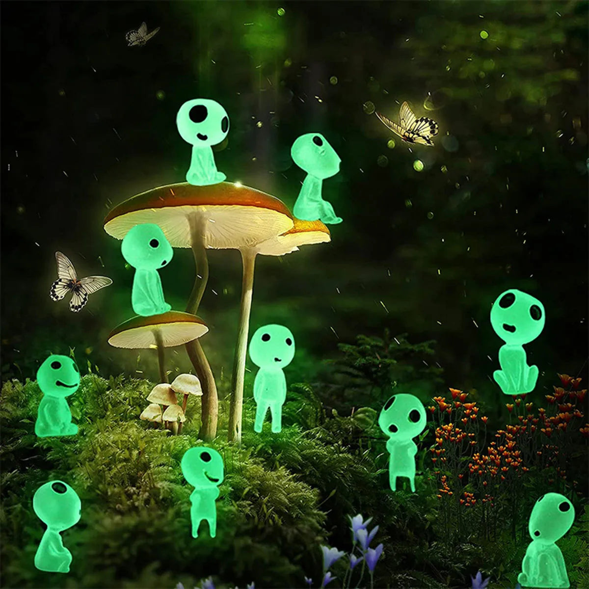 10pc Miniature Landscape Decoration Glow in the Dark Princess Shaped Home Decoration Garden Decoration Ornament Glow in the D
