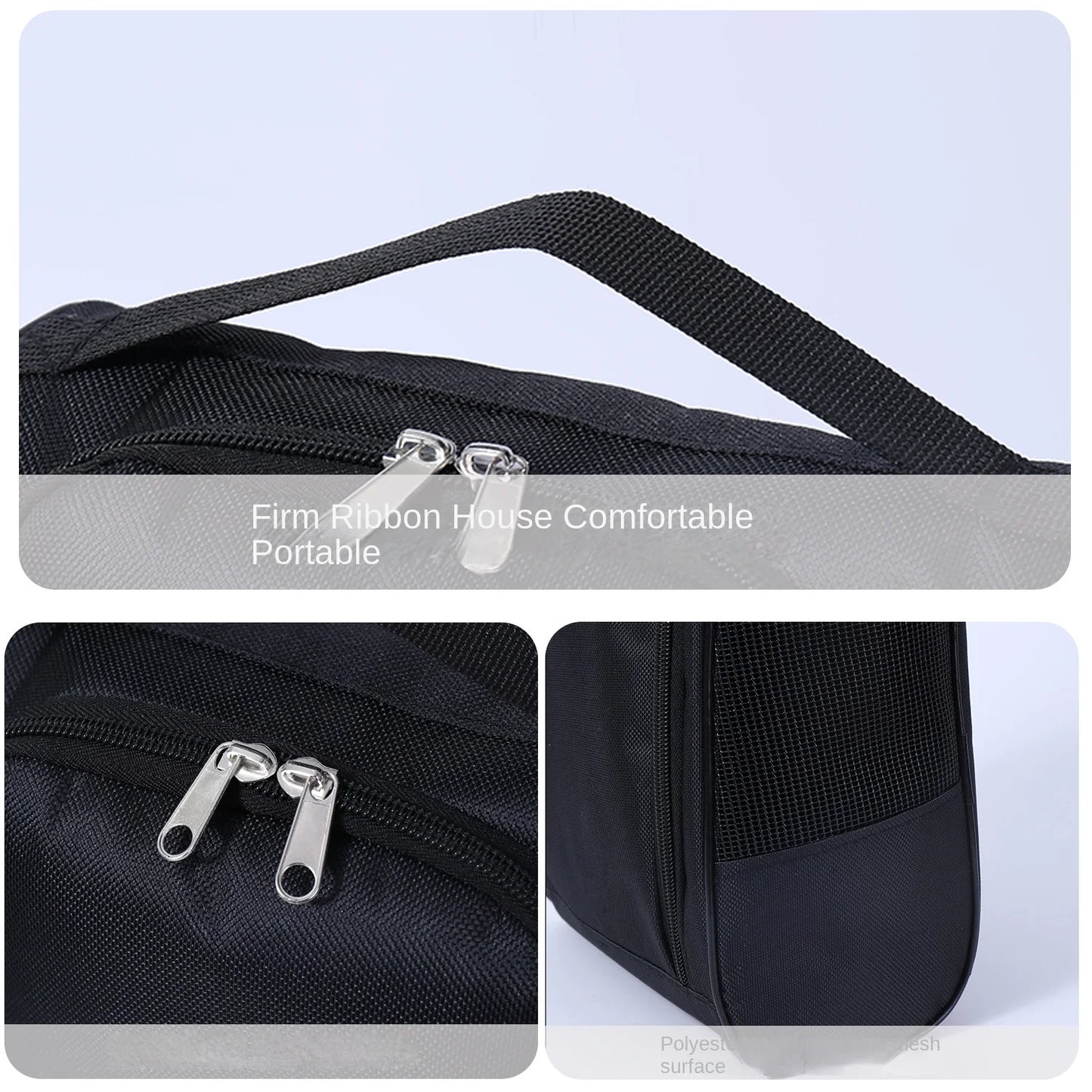 Portable Golf Shoe Bag Oxford Cloth Shoe Carrier Bags Breathable Lightweight Golf Handbag Dustproof Football Tennis Shoe Bag