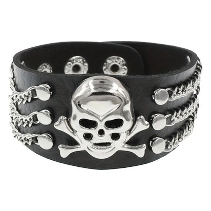 Fashion Gothic Punk Retro Multi Chain Street Dance Bracelet For Halloween Cosplay Christmas Party Birthday Lovers Gifts