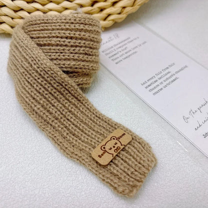 DIY Doll Clothes Casual Wear Scarf 20cm Cotton Doll Knitted Scarf Doll Multi-colors Little Bear Scarves Dolls Accessories - K