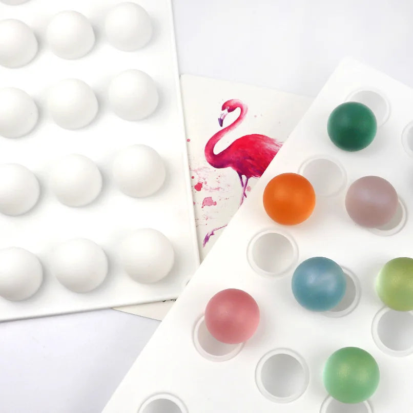 Silicone Chocolate Mold Silicon Ball Cake Moulds 3D Half Sphere Candy Truffle Baking Tray 1piece