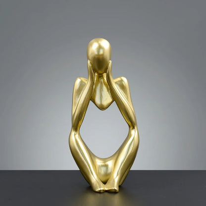 Scandinavian Art Abstract Figures Home Decoration, Mini Crafts, Light Luxury Entryway Ornament, Desktop Decoration 1pc - C