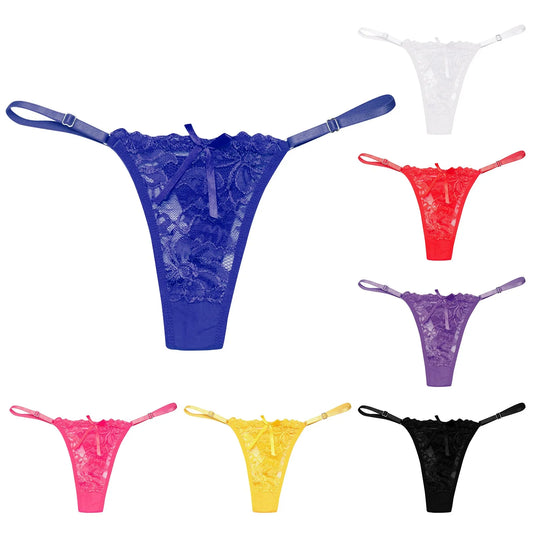 Ladies Lace Sexy Panties Embroidered Bandage Underwear Women Transparent Breathable Thongs Bowknot Sexy Lingerie трусы женски