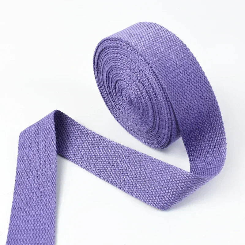 5Meters 1.3mm 20-50mm Cotton Webbings Tape for Bag Strap Backpack Label Ribbon Band Clothes Bias Binding DIY Sewing Accessori