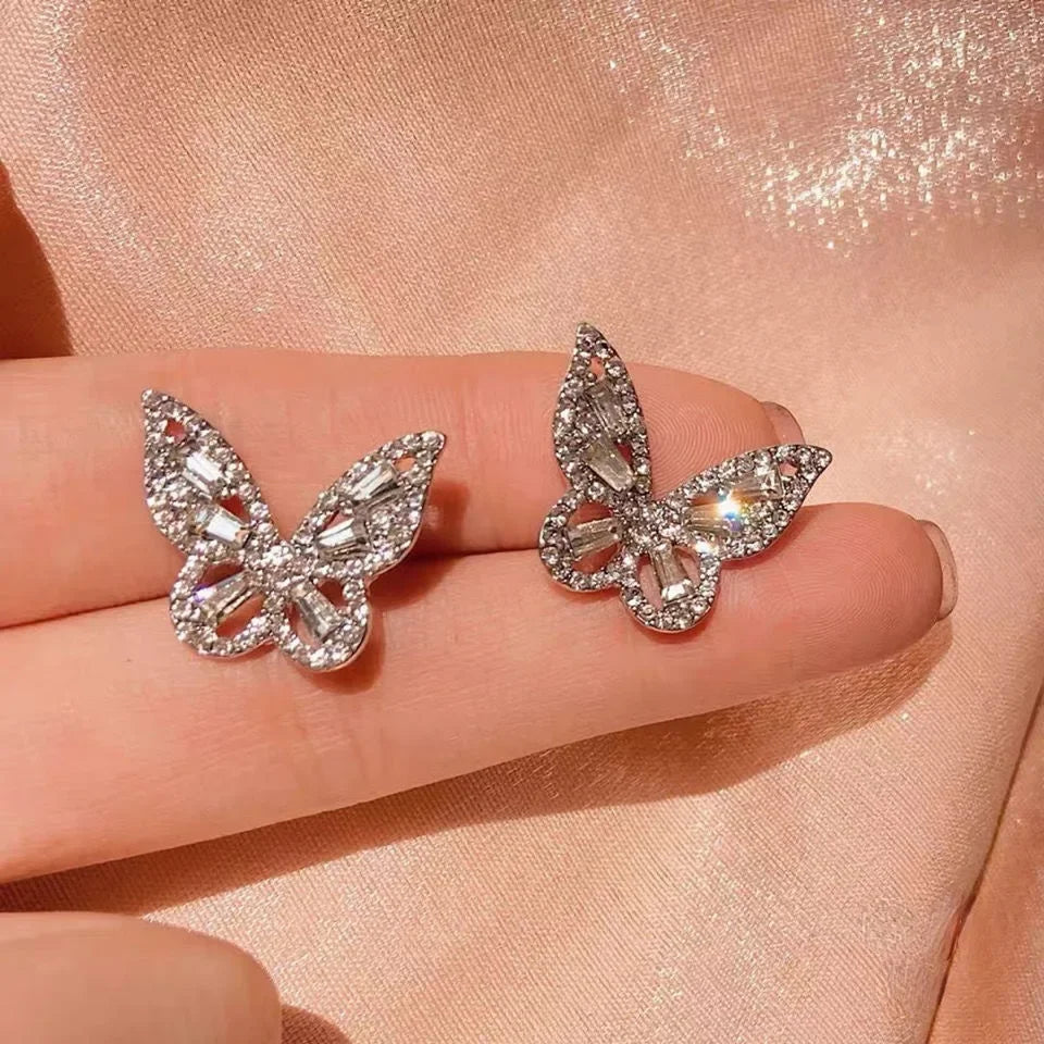 A Pair Vintage Couples Creative Angel Wings Stud Earrings Women Punk Studs Birthday Jewelry Gift - ED111