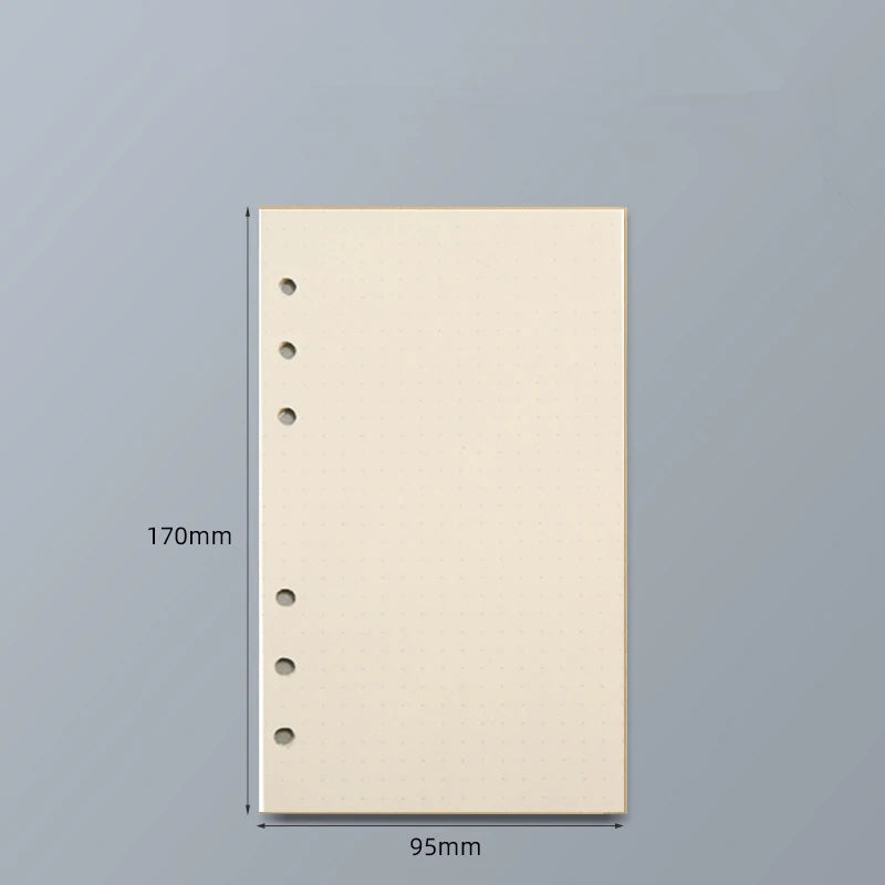 45 Sheets A5 A6 A7 Loose Leaf Notebook Refill Spiral Binder Inner Page Line Blank craft Grid Inside Paper Stationery - A6 poi