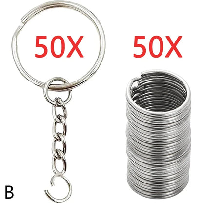 30mm/25mm/20mm Metal Key Rings Keychain Sets Keyfob Anti-rust KeyRings Key Chains Car Key Pendant Split