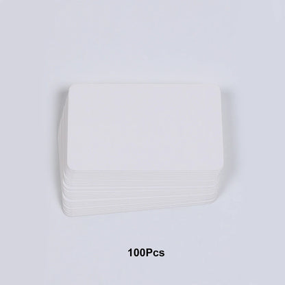 100Pcs Blank Cards 9x5.5cm Thick Cardstock Business Gift Cards Message Note Cards School Supplies White Black