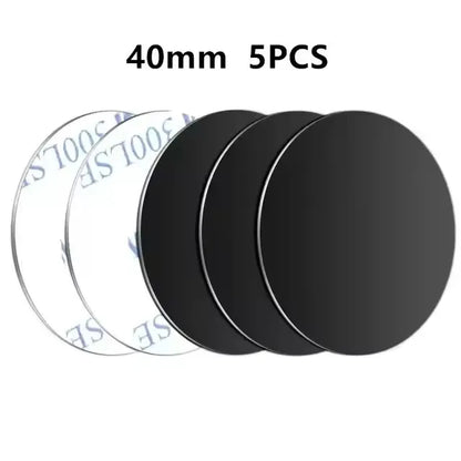 5/10PCS Magnetic Metal Plate Disk Car Phone Holder Stickers Magnetic Patch Sticker for Tablet Mobile Phone Car Stand Mount - 