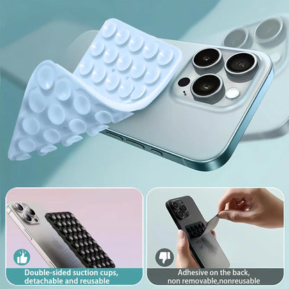 Silicone Suction Cup Phone Holde Multifunctional Fixed Anti-slip Mobile Fixture Double Sided Detachable Phone Rubber Sucker P