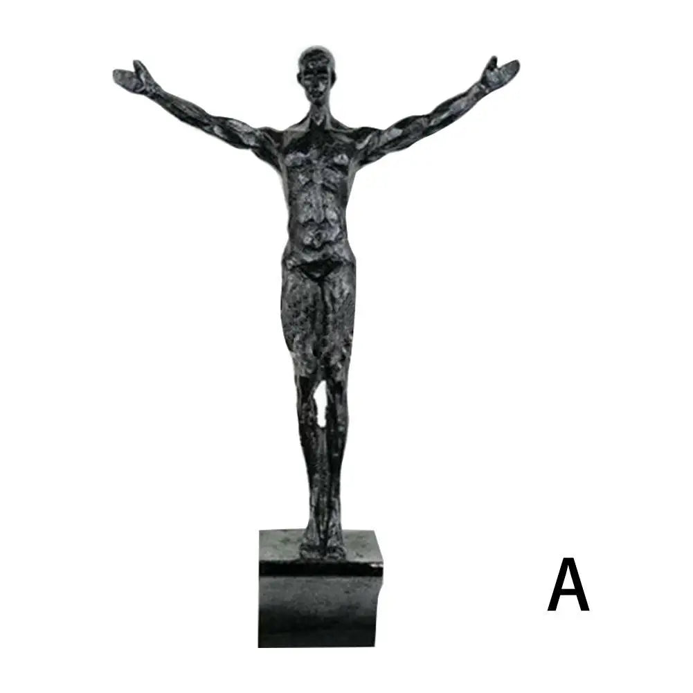 Climbing Athlete Man Art Sports Wall Hanging Ornaments Home Figures Miniatures Rock Climbing Man Resin Sculptures Statue - A