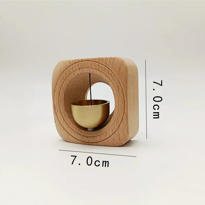 Magnetic Hanging Door Bell Wooden Doorbell Wind Chimes Beech Wood Shop Keeper Bells for Home & Business Door Opening Decorati