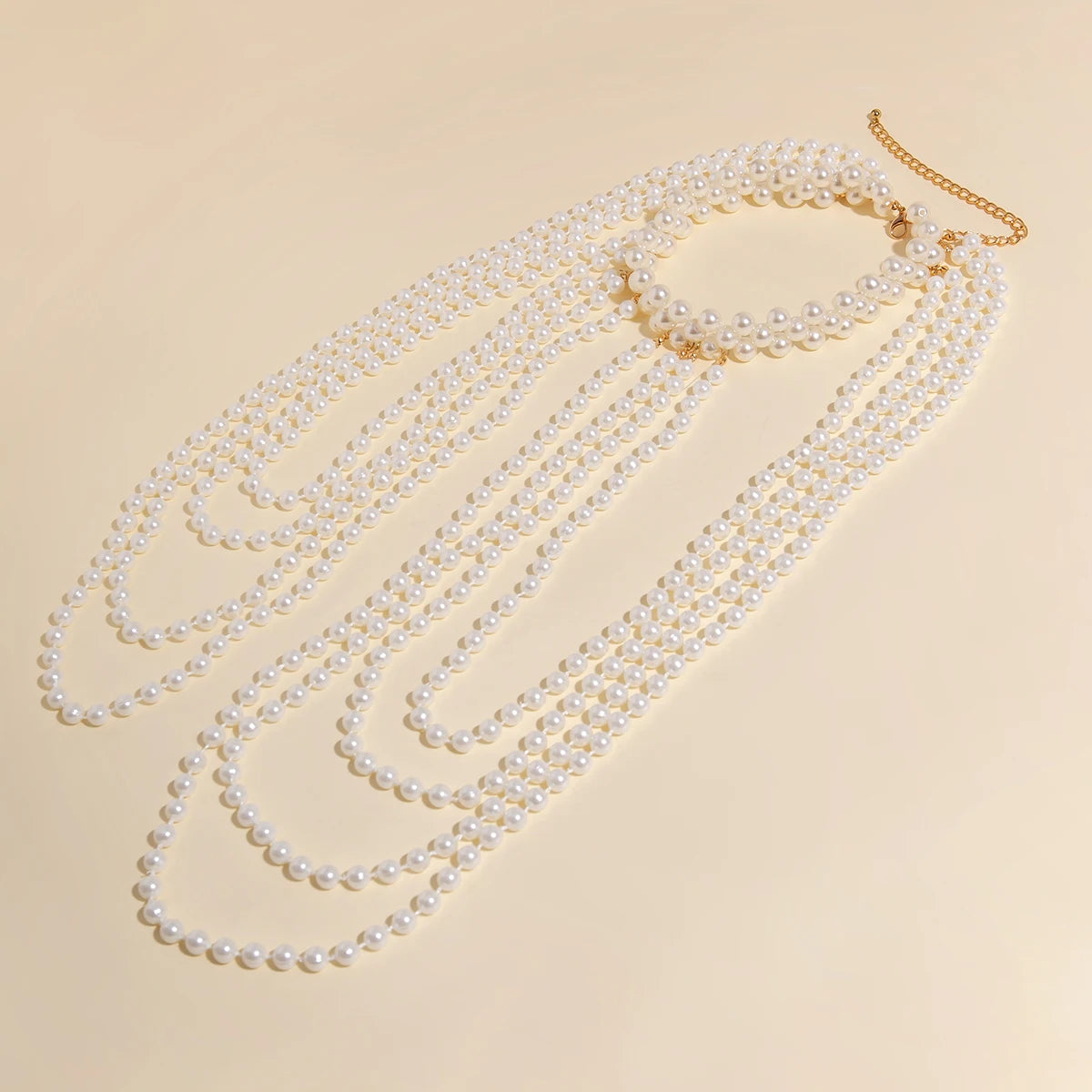 Lace Bridal Necklace, Imitation Pearl Chain, Elegant Wedding Accessory, Scrapbooking Supplies, Planner Decoration, DIY Craft 
