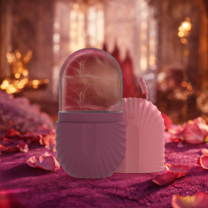 1pc silicone face ice cube mold for Beauty and Skin Care silicon face ice roller - rose pink