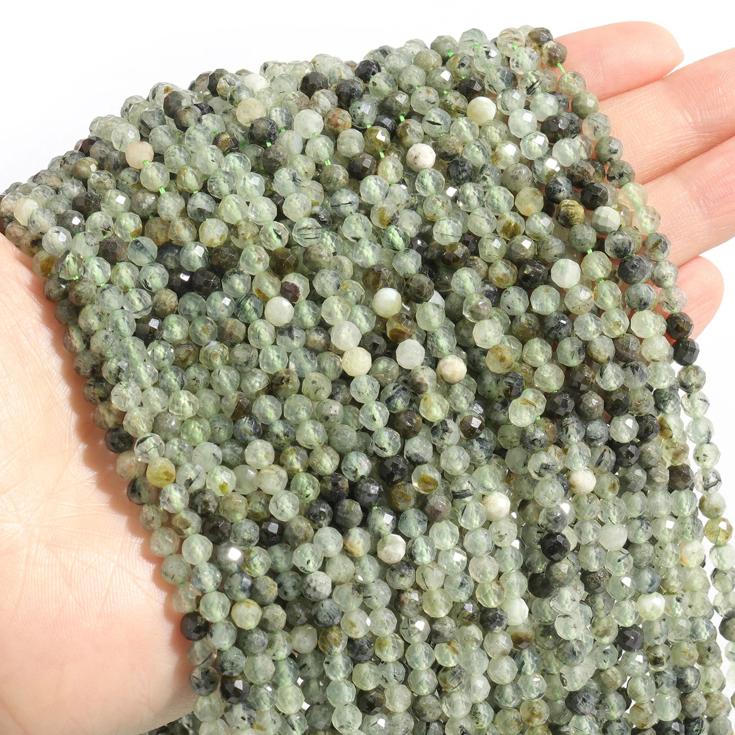 Faceted Natural Stone Beads Faceted Amazonite Aquamarine Opal Labradorite Loose Spacer Bead For Jewelry Making 2 3 4mm