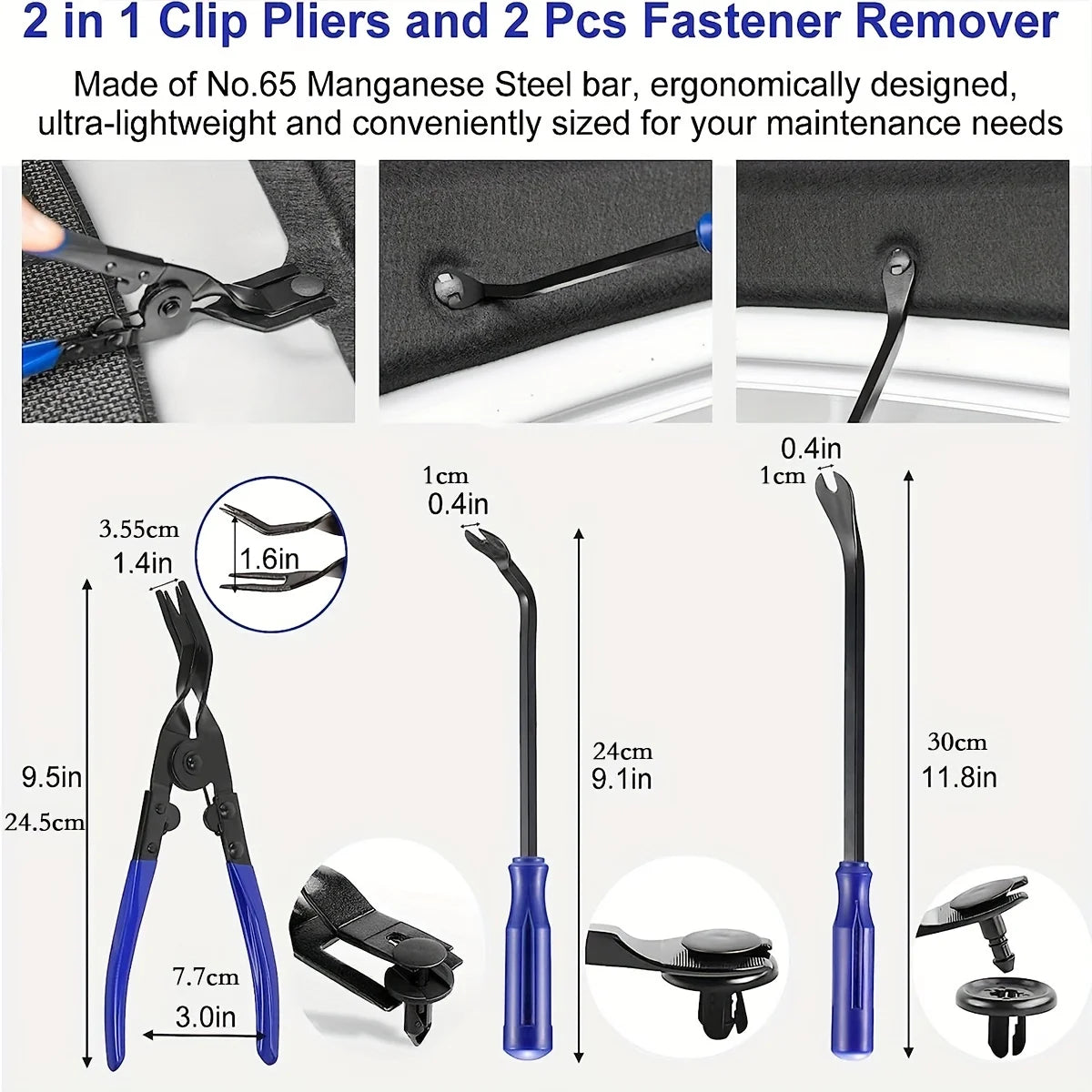 5pcs/19pcs Trim Removal Tool Set & Clip Plier Upholstery Remover Nylon Car Panel Removal Set with Portable Storage Bag