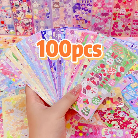 Kawaii Stickers for Kids Cute Stationary Aesthetic Diary Decoration Art Supplies Stickers for Scrapbooking Lot Korean Paper D