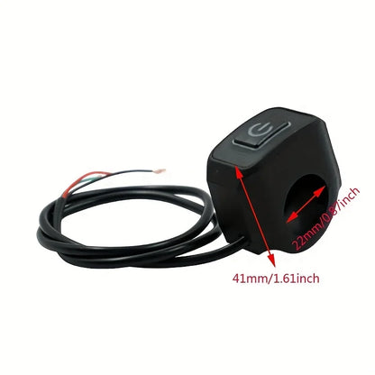 Universal Motorcycle Handlebar Switch Button 12V Button Connector Switch for Electric Star Pressure Waterproof Control Switch
