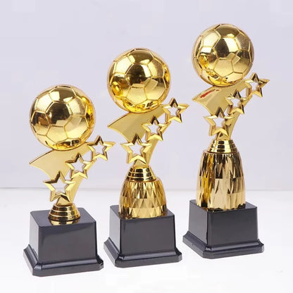 Plastic Golden Ball Awards Trophy Model Soccer Competition Winner Award Trophy Toy Craft Souvenirs Excellent Player Award Sma