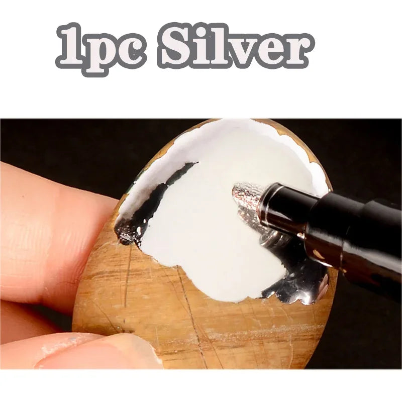 1/2/3pcs Mirror Marker Pen DIY Reflective Paint Pens Mirror Markers Chrome Gold SILVER Copper Color Signature Car Art Craftwo