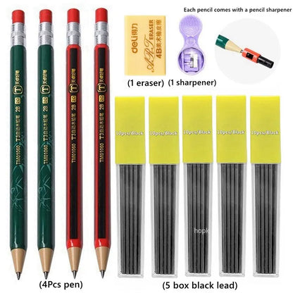 2.0 mm Mechanical Pencils Set 2B Automatic Student Pencils with Sharpener Color Pencil Leads School Pens Kawaii Cute Statione