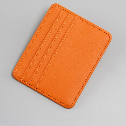 Slim Minimalist Wallet, Front Pocket Wallets, RFID Blocking,Credit Card Holder for Men&Women - Orange