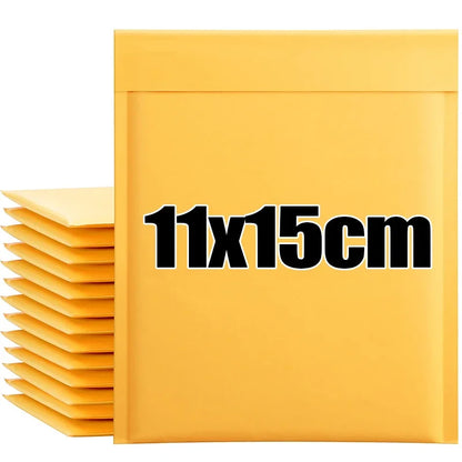 50/10x Kraft Paper Bubble Mailers Envelopes Bags Bubble Mailing Bags Home Yellow Self Seal Waterproof Cushion Envelopes Pouch