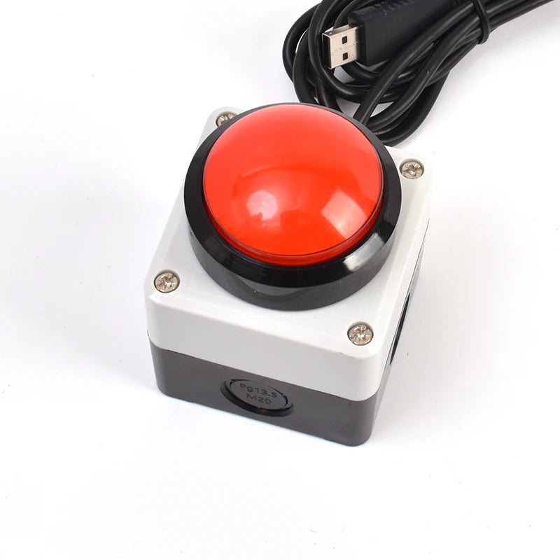 62mm USB Custom Button Remote Control Buzzer Switch Lottery Computer Mouse Shortcut Keyboard - 62mm Red Button