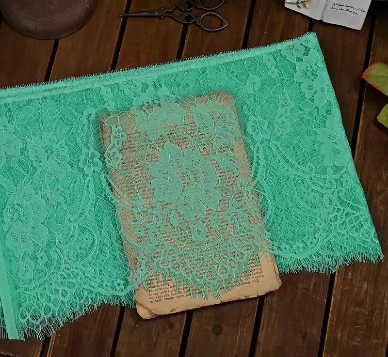 26cm Wide Eyelashes Lace Trim DIY Handmade Decoration Clothing Wedding Dress Lace Skirt Sleeve Accessories Fabric - Message c